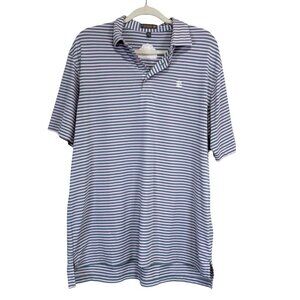 Peter Millar Polo Shirt Summer Comfort Men's Size L Striped Pink Green